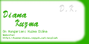 diana kuzma business card